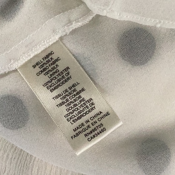 REBECCA TAYLOR Polka Dot Silk Top - Picture 8 of 8